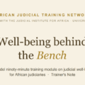 Training module on judicial well-being for judicial trainers